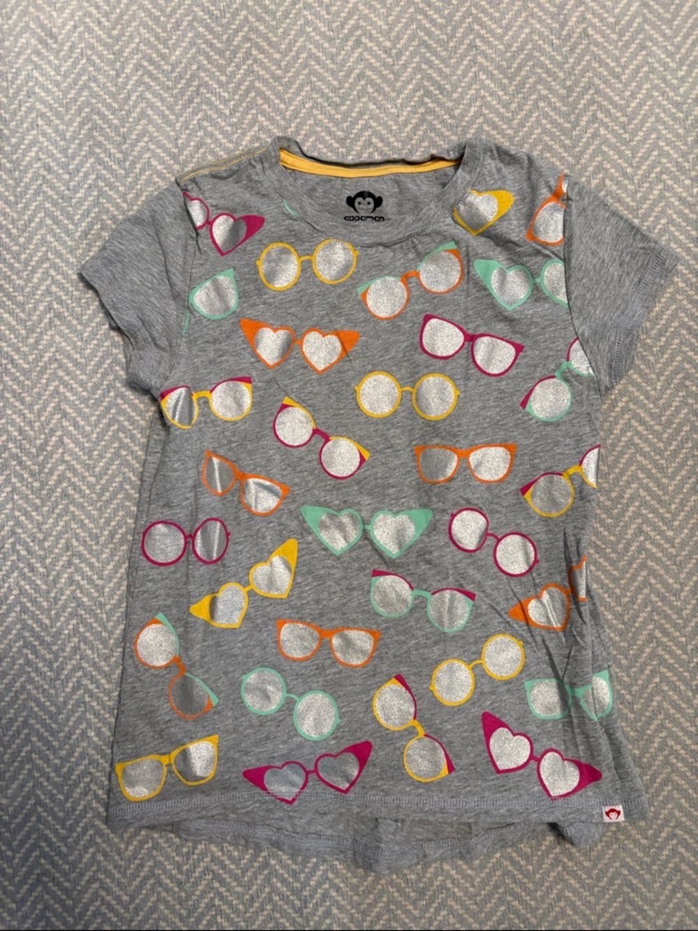 Appaman Gray Tee with Colorful Sunglasses Print